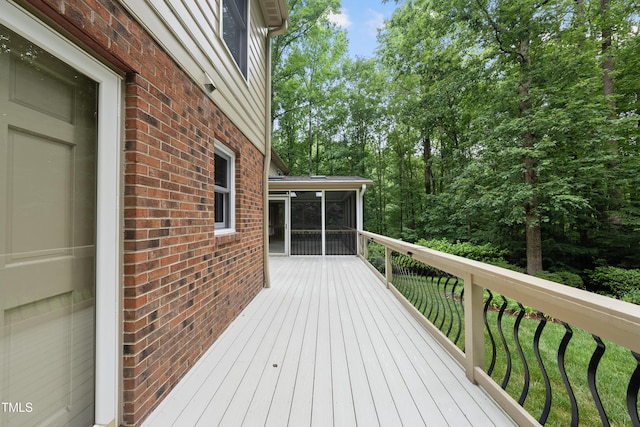 2300 Valley Forge Dr, Raleigh, NC 27615 - deck with a sunroom