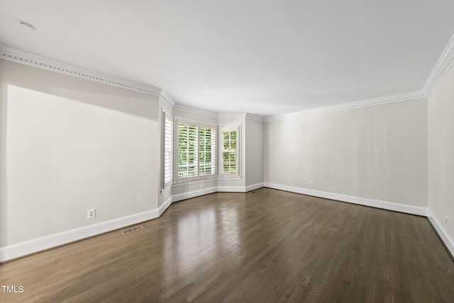 2300 Valley Forge Dr, Raleigh, NC 27615 - empty room with dark wood-style floors and crown molding