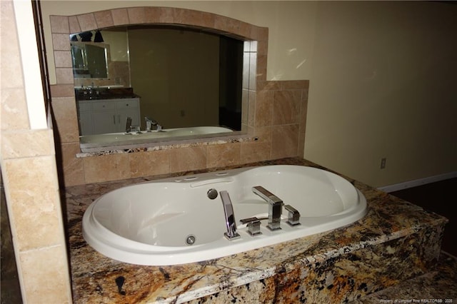 706 Riverside Dr, Lumberton, NC 28358 - full bath with a whirlpool tub and vanity