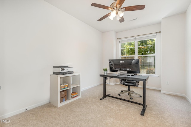 233 Hammond Wood Pl, Morrisville, NC 27560 - office space featuring carpet flooring, ceiling fan, and baseboards
