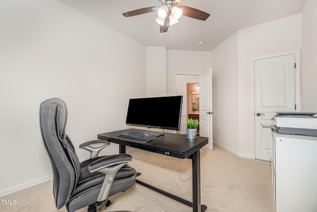 233 Hammond Wood Pl, Morrisville, NC 27560 - office space with light colored carpet, a ceiling fan, and baseboards