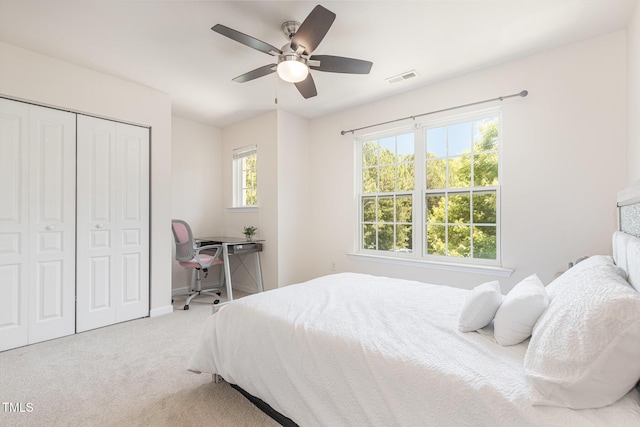233 Hammond Wood Pl, Morrisville, NC 27560 - bedroom featuring carpet, baseboards, a closet, ceiling fan, and an office area