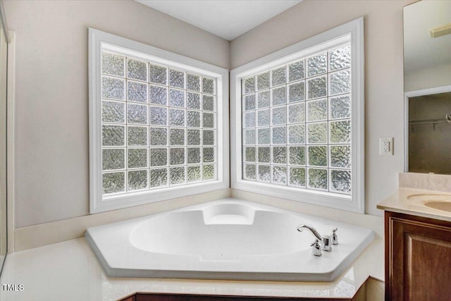 1420 Lagerfeld Way, Wake Forest, NC 27587 - full bathroom featuring healthy amount of natural light, vanity, and a garden tub