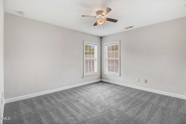 1420 Lagerfeld Way, Wake Forest, NC 27587 - empty room featuring baseboards, carpet floors, a ceiling fan, and a smoke detector