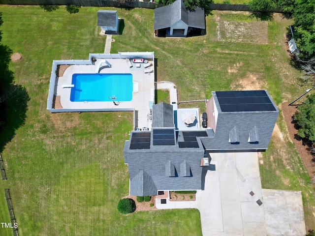 2709 Les Paul Ln, Apex, NC 27539 - view from above of property featuring a pool area