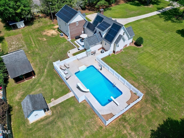 2709 Les Paul Ln, Apex, NC 27539 - aerial view of property and surrounding area featuring a pool