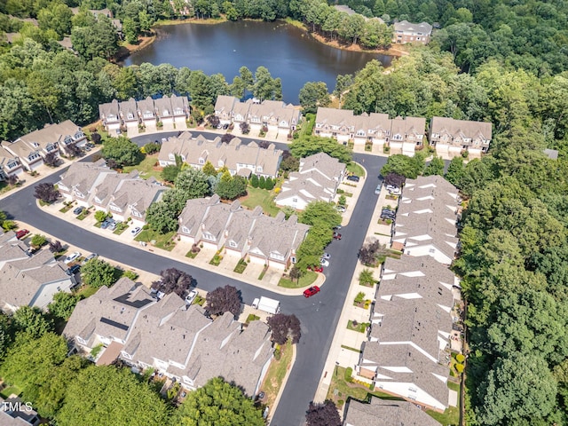 8004 Thrush Ridge Ln, Raleigh, NC 27615 - aerial overview of property's location featuring nearby suburban area and a nearby body of water