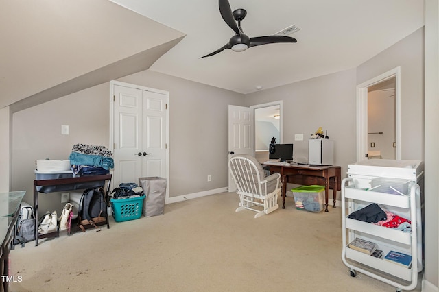 8004 Thrush Ridge Ln, Raleigh, NC 27615 - carpeted office with ceiling fan and baseboards