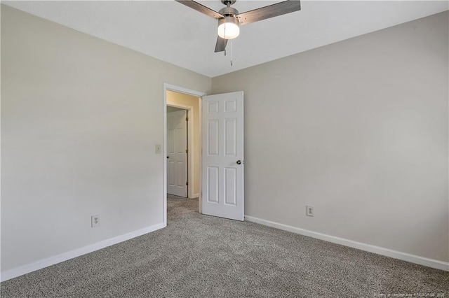 994 Eastman Rd, Fayetteville, NC 28314 - carpeted spare room with baseboards and a ceiling fan