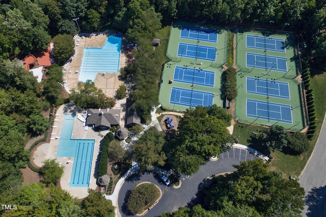 108 Ripplewater Ln, Cary, NC 27518 - aerial view of property and surrounding area featuring a pool area