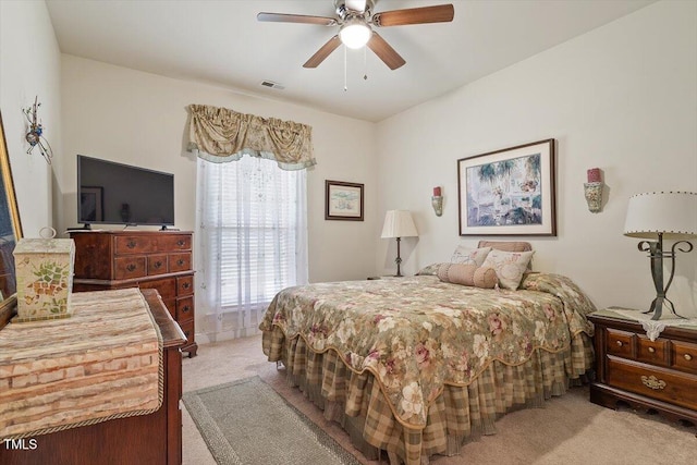 46 Spring Haven Ln, Willow Springs, NC 27592 - bedroom featuring light colored carpet and ceiling fan
