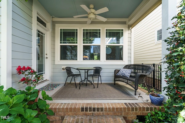 5638 Wade Park Blvd, Raleigh, NC 27607 - covered porch with ceiling fan