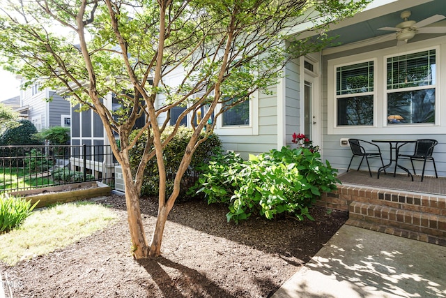 5638 Wade Park Blvd, Raleigh, NC 27607 - view of yard featuring ceiling fan and a porch