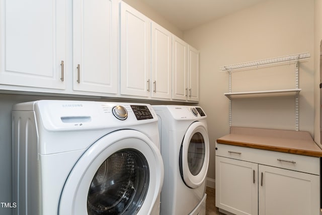 5638 Wade Park Blvd, Raleigh, NC 27607 - washroom featuring cabinet space and washer and clothes dryer