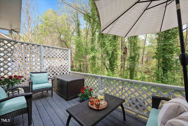 4520 Timberhurst Dr, Raleigh, NC 27612 - view of wooden terrace