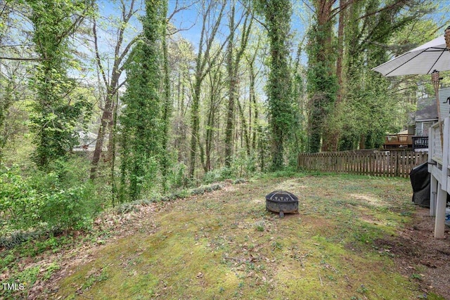 4520 Timberhurst Dr, Raleigh, NC 27612 - view of yard featuring a fire pit
