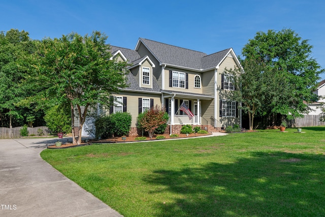 8140 Consella Way, Willow Springs, NC 27592 - traditional home with covered porch and a shingled roof