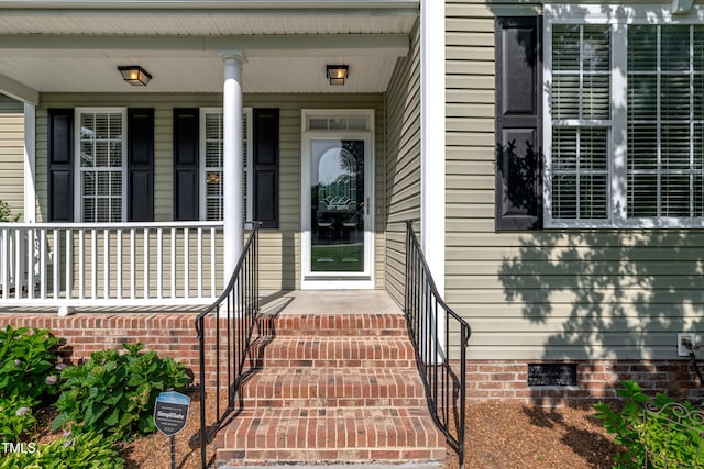 8140 Consella Way, Willow Springs, NC 27592 - doorway to property with crawl space and covered porch
