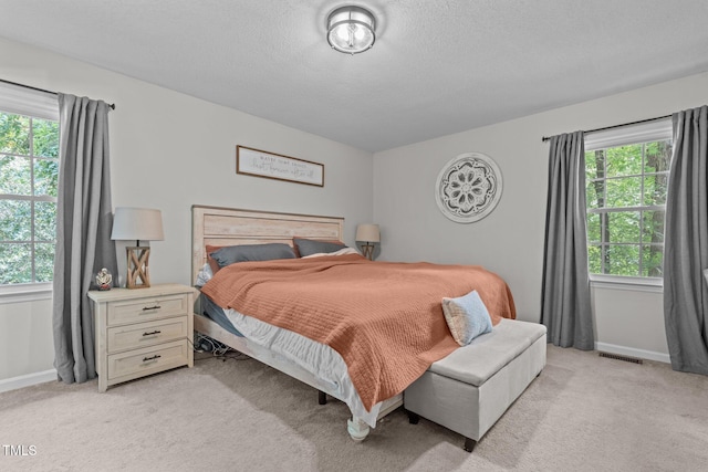 815 Walter Bright Rd, Sanford, NC 27330 - bedroom with light colored carpet, baseboards, and a textured ceiling