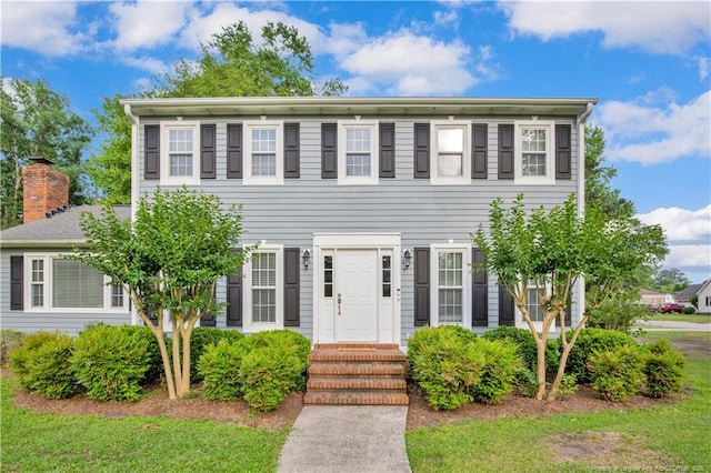 4101 Vann Dr, Lumberton, NC 28358 - colonial-style house featuring a chimney