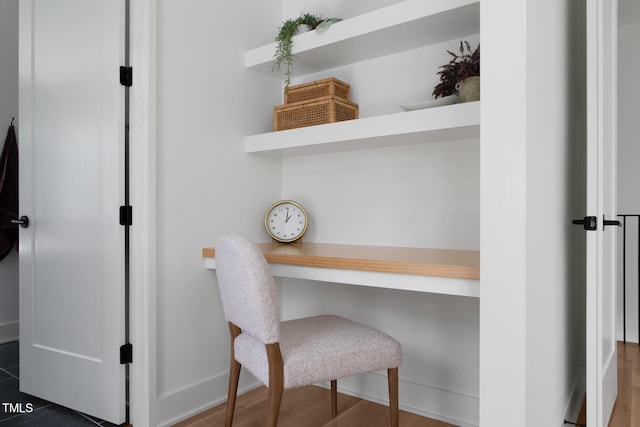 1405 Watts St, Durham, NC 27701 - office with baseboards and wood finished floors