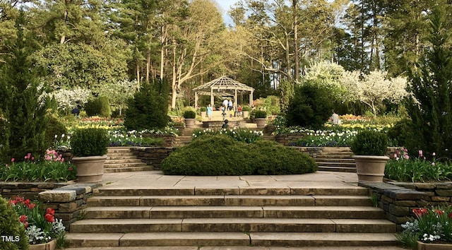 1405 Watts St, Durham, NC 27701 - view of property's community featuring stairs and a gazebo
