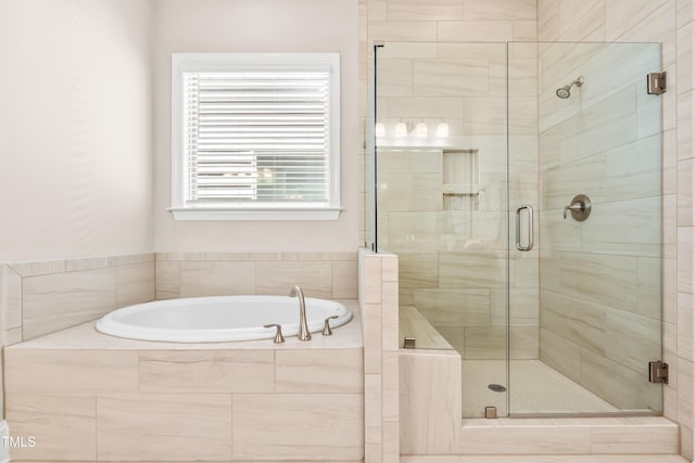192 Glenpark Pl, Cary, NC 27511 - bathroom with a garden tub and a shower stall