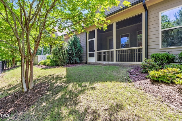 192 Glenpark Pl, Cary, NC 27511 - view of yard featuring a sunroom