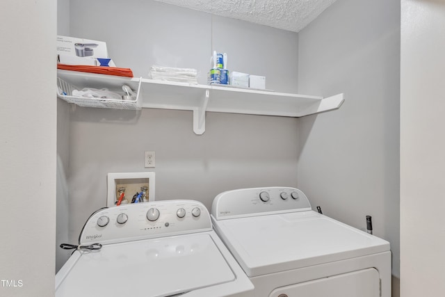501 Gooseneck Dr Unit B2, Cary, NC 27513 - washroom featuring separate washer and dryer and a textured ceiling
