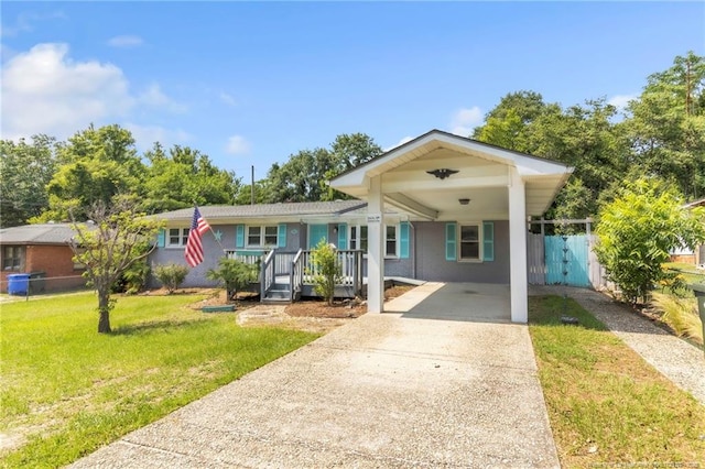5409 S Sumac Cir, Fayetteville, NC 28304 - view of front of home with concrete driveway and a carport