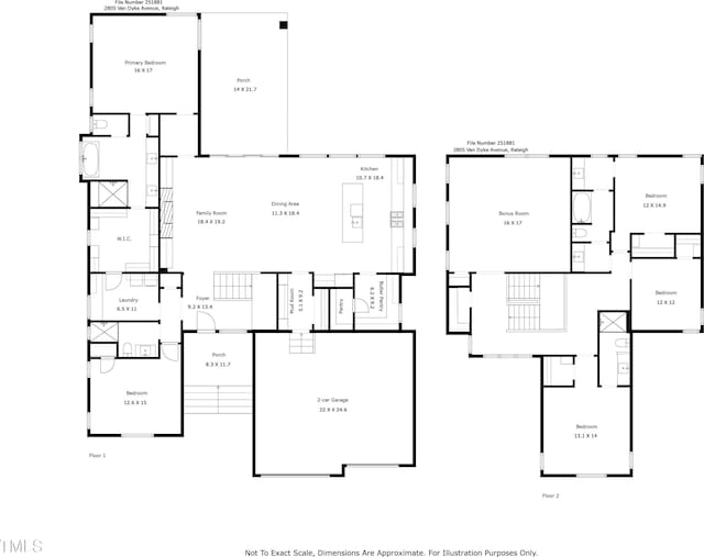 2805 Van Dyke Ave, Raleigh, NC 27607 - property floor plan
