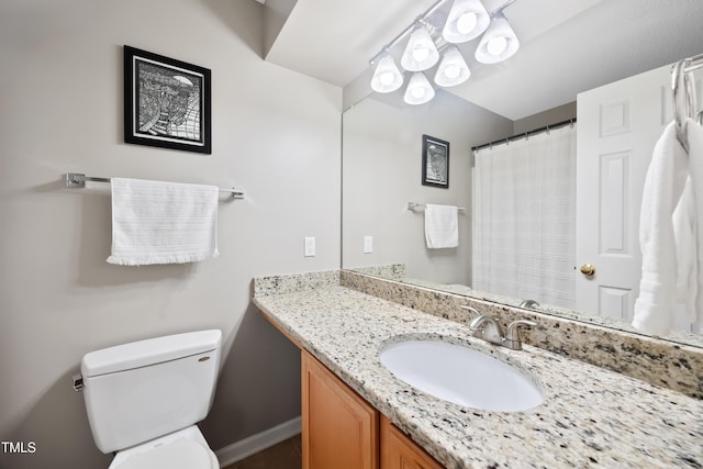 102 Legacy Ln, Durham, NC 27713 - bathroom featuring toilet, vanity, and tile patterned flooring