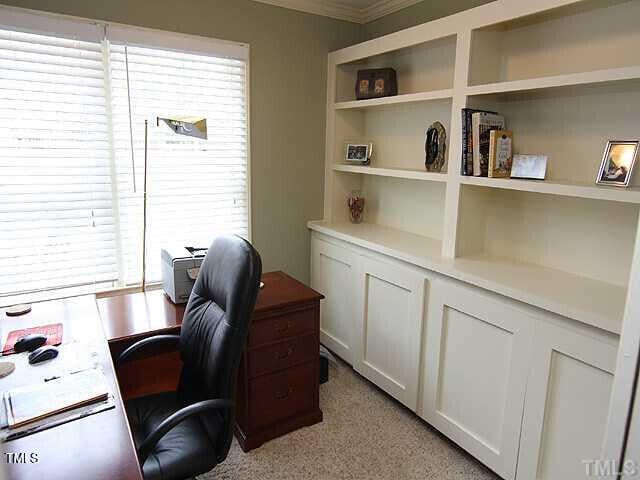 100 Lager Ln, Garner, NC 27529 - office area featuring crown molding