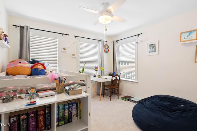 6928 Leesville Rd, Raleigh, NC 27613 - home office with carpet flooring and a ceiling fan