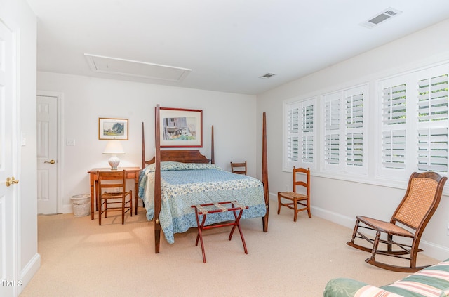 850 N Langdon, Pittsboro, NC 27312 - carpeted bedroom featuring attic access and baseboards