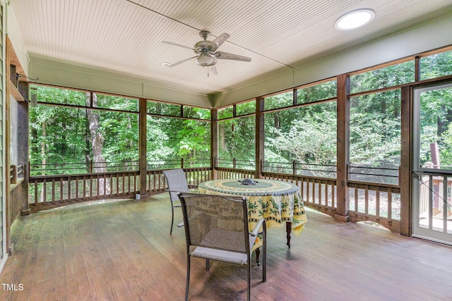 850 N Langdon, Pittsboro, NC 27312 - sunroom with outdoor dining space and a ceiling fan