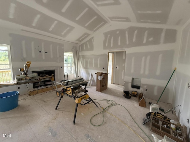 168 Clayton Rd, Princeton, NC 27569 - living area with vaulted ceiling and healthy amount of natural light
