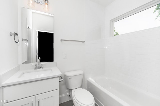 1621 Ella Wiggins Way, Raleigh, NC 27603 - full bath featuring vanity, toilet, bathing tub / shower combination, and baseboards
