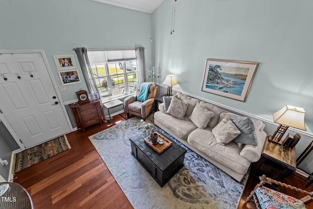 34 Tannenbaum Cir, Greensboro, NC 27410 - living area featuring wood finished floors and a towering ceiling