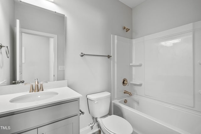 209 Broomgrove Way, Wake Forest, NC 27587 - bathroom with toilet, vanity,  shower combination, and baseboards
