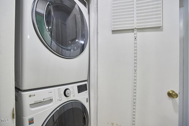 903 W Maynard Ave, Durham, NC 27704 - laundry room with stacked washer and clothes dryer