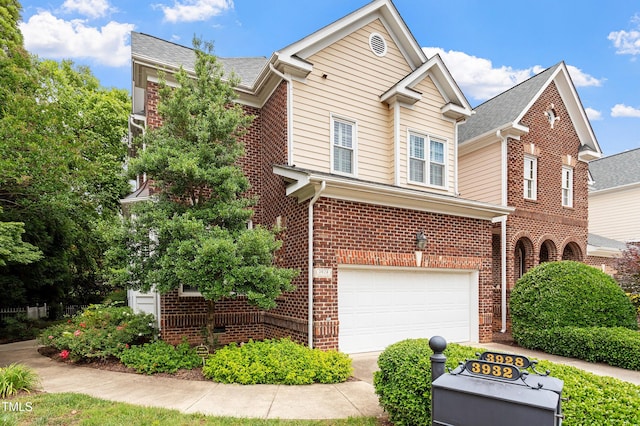 3928 Bentley Bridge Rd, Raleigh, NC 27612 - traditional-style home with an attached garage and brick siding
