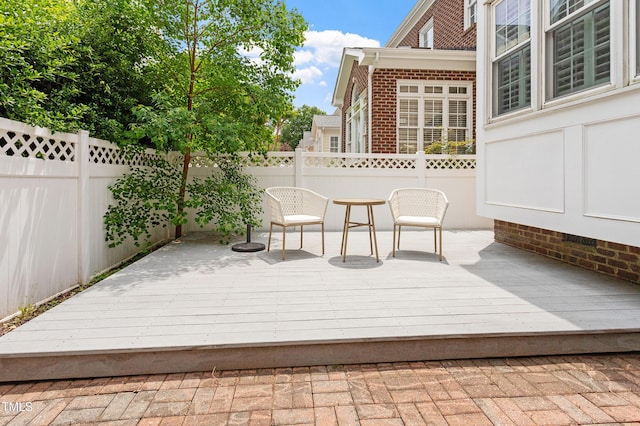 3928 Bentley Bridge Rd, Raleigh, NC 27612 - deck with a fenced backyard