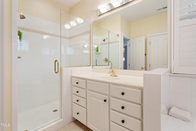 3928 Bentley Bridge Rd, Raleigh, NC 27612 - bathroom with a stall shower and vanity