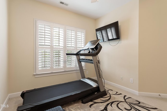 3928 Bentley Bridge Rd, Raleigh, NC 27612 - exercise area featuring carpet and baseboards