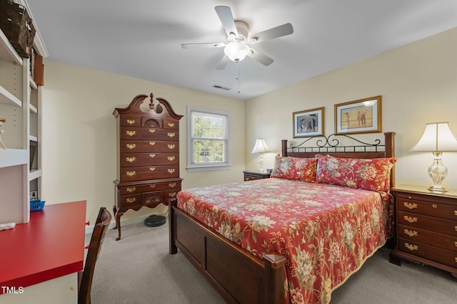 2127 Somers Ave, Burlington, NC 27215 - carpeted bedroom featuring a ceiling fan