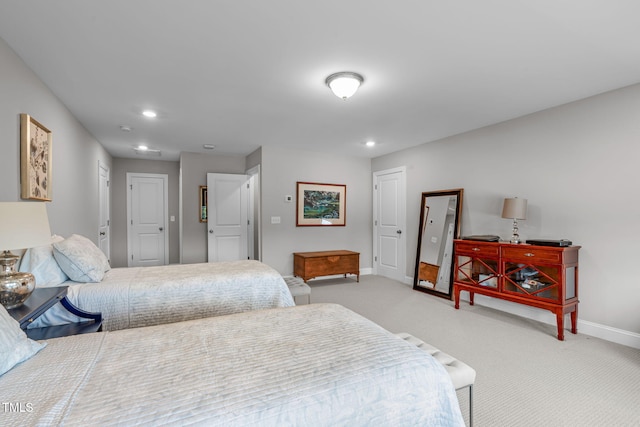 200 Baskerville Ct, Holly Springs, NC 27540 - bedroom featuring light colored carpet and recessed lighting