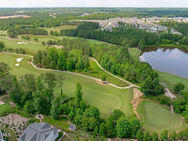 200 Baskerville Ct, Holly Springs, NC 27540 - aerial view of property and surrounding area with a nearby body of water and a golf club