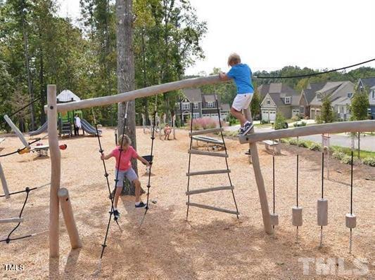 200 Baskerville Ct, Holly Springs, NC 27540 - community play area with a residential view