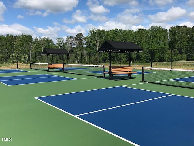 200 Baskerville Ct, Holly Springs, NC 27540 - view of tennis court featuring community basketball court